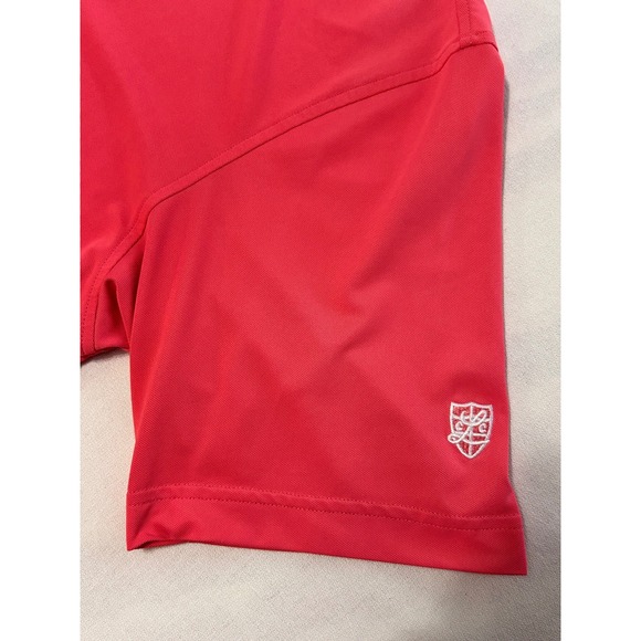 Peter Millar Polo Shirt Performance Golf Athletic Stretch Pink XL - Picture 6 of 8